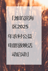 潍坊滨海区2025年农村公益电影放映活动启动