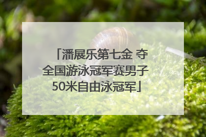 潘展乐第七金 夺全国游泳冠军赛男子50米自由泳冠军