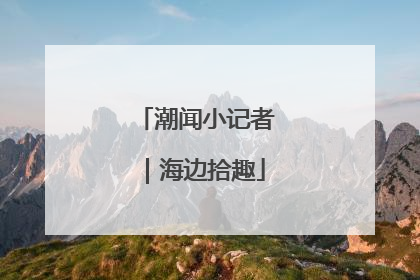 潮闻小记者｜海边拾趣