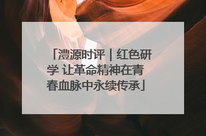 澧源时评｜红色研学 让革命精神在青春血脉中永续传承