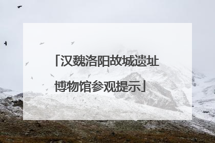 汉魏洛阳故城遗址博物馆参观提示
