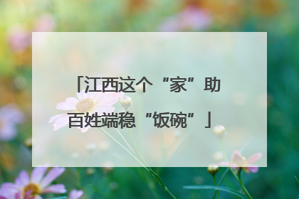 江西这个“家”助百姓端稳“饭碗”