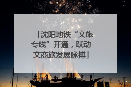 沈阳地铁“文旅专线”开通，跃动文商旅发展脉搏