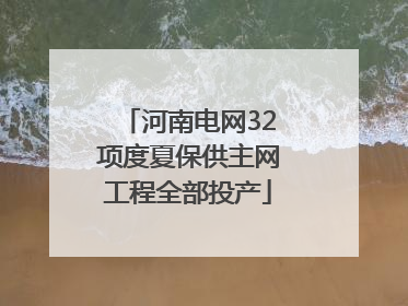 河南电网32项度夏保供主网工程全部投产