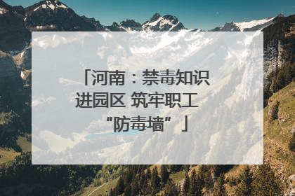 河南：禁毒知识进园区 筑牢职工“防毒墙”