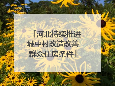 河北持续推进城中村改造改善群众住房条件