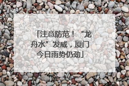 注意防范！“龙舟水”发威，厦门今日雨势仍劲