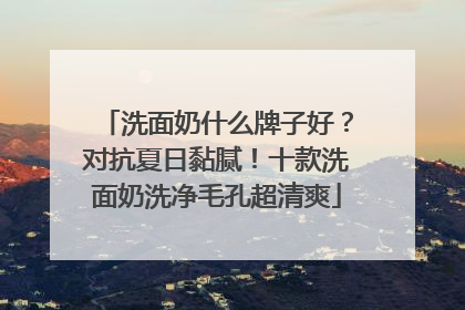洗面奶什么牌子好？对抗夏日黏腻！十款洗面奶洗净毛孔超清爽