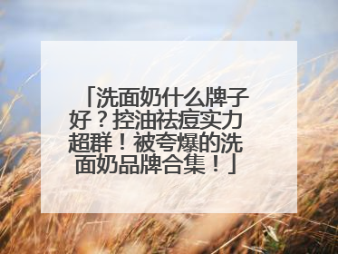 洗面奶什么牌子好？控油祛痘实力超群！被夸爆的洗面奶品牌合集！