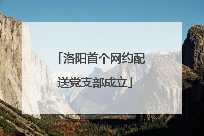 洛阳首个网约配送党支部成立