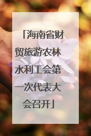 海南省财贸旅游农林水利工会第一次代表大会召开