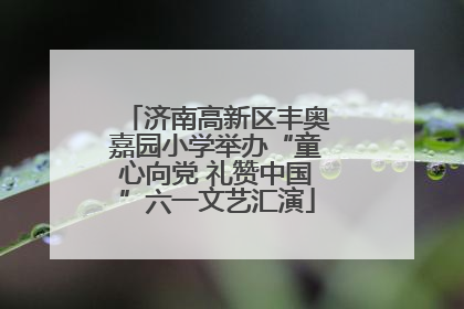 济南高新区丰奥嘉园小学举办“童心向党 礼赞中国”六一文艺汇演