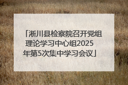 淅川县检察院召开党组理论学习中心组2025年第5次集中学习会议