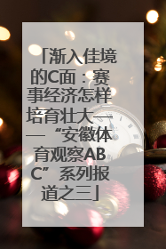 渐入佳境的C面：赛事经济怎样培育壮大——“安徽体育观察ABC”系列报道之三