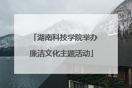 湖南科技学院举办廉洁文化主题活动