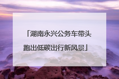 湖南永兴公务车带头跑出低碳出行新风景