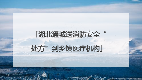 湖北通城送消防安全“处方”到乡镇医疗机构