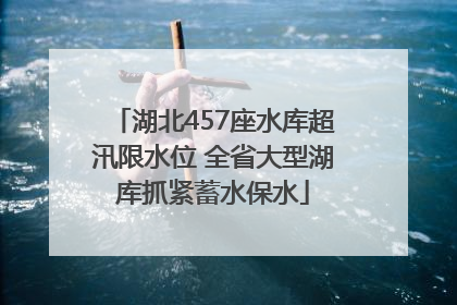 湖北457座水库超汛限水位 全省大型湖库抓紧蓄水保水