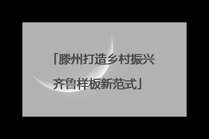滕州打造乡村振兴齐鲁样板新范式