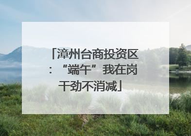漳州台商投资区：“端午”我在岗 干劲不消减