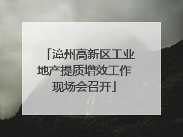 漳州高新区工业地产提质增效工作现场会召开
