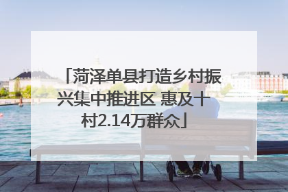 菏泽单县打造乡村振兴集中推进区 惠及十村2.14万群众