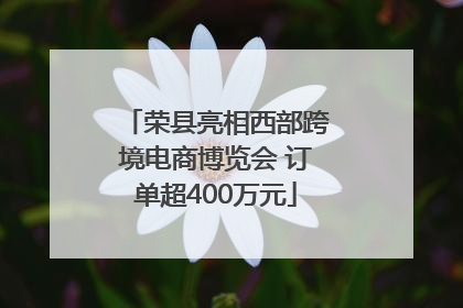荣县亮相西部跨境电商博览会 订单超400万元