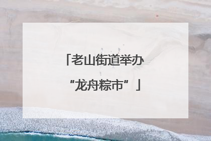 老山街道举办“龙舟粽市”