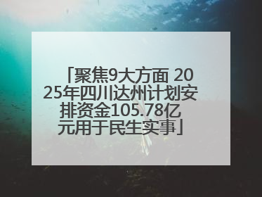 聚焦9大方面 2025年四川达州计划安排资金105.78亿元用于民生实事