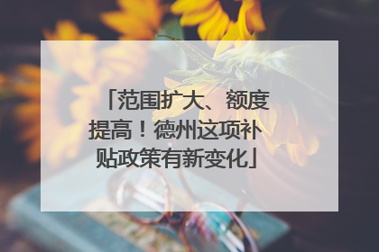 范围扩大、额度提高！德州这项补贴政策有新变化