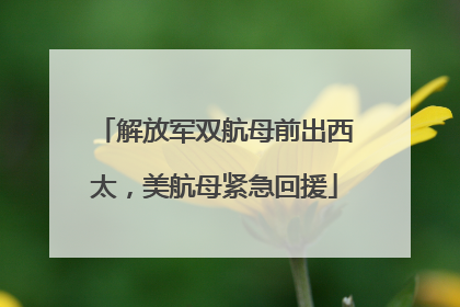 解放军双航母前出西太，美航母紧急回援