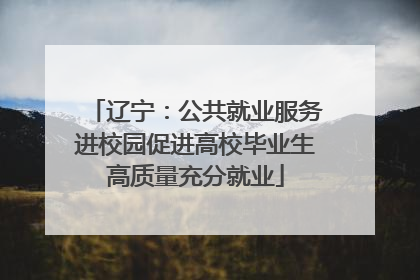 辽宁：公共就业服务进校园促进高校毕业生高质量充分就业
