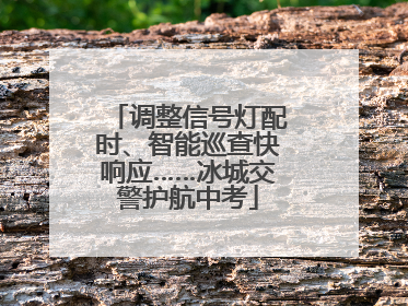 调整信号灯配时、智能巡查快响应……冰城交警护航中考