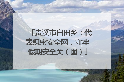 贵溪市白田乡：代表织密安全网，守牢假期安全关（图）