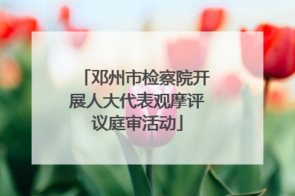 邓州市检察院开展人大代表观摩评议庭审活动