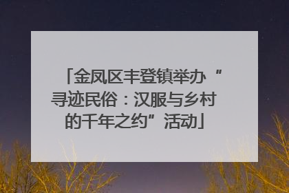 金凤区丰登镇举办“寻迹民俗：汉服与乡村的千年之约”活动