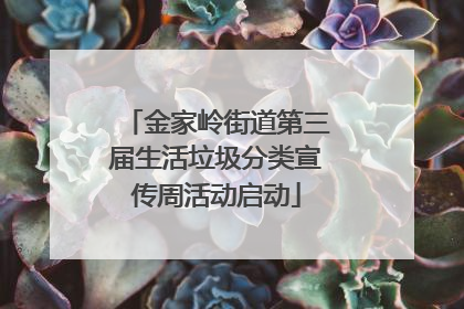 金家岭街道第三届生活垃圾分类宣传周活动启动