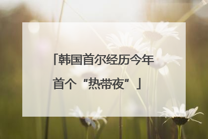 韩国首尔经历今年首个“热带夜”