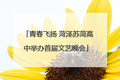 青春飞扬 菏泽苏菏高中举办首届文艺晚会