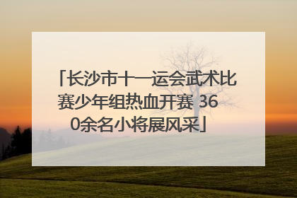 长沙市十一运会武术比赛少年组热血开赛 360余名小将展风采