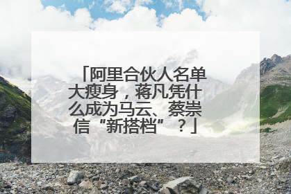 阿里合伙人名单大瘦身，蒋凡凭什么成为马云、蔡崇信“新搭档”？