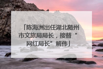 陈海洲出任湖北随州市文旅局局长，接替“网红局长”解伟