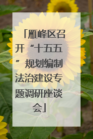 雁峰区召开“十五五”规划编制法治建设专题调研座谈会