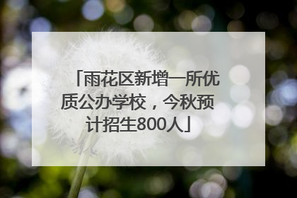 雨花区新增一所优质公办学校，今秋预计招生800人