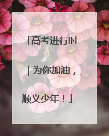 高考进行时｜为你加油，顺义少年！