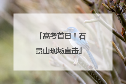 高考首日！石景山现场直击