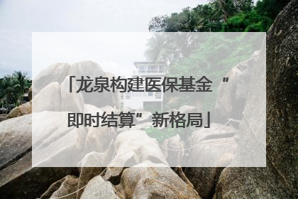 龙泉构建医保基金“即时结算”新格局