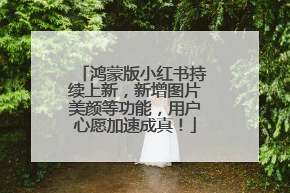 鸿蒙版小红书持续上新，新增图片美颜等功能，用户心愿加速成真！