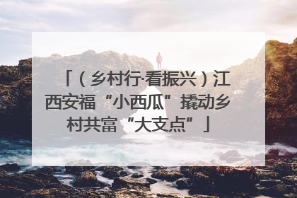 （乡村行·看振兴）江西安福“小西瓜”撬动乡村共富“大支点”