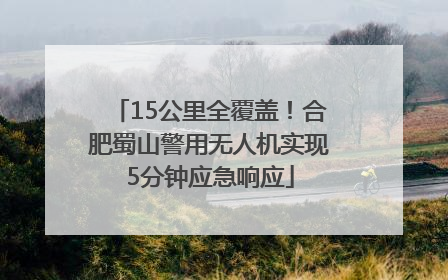 15公里全覆盖！合肥蜀山警用无人机实现5分钟应急响应